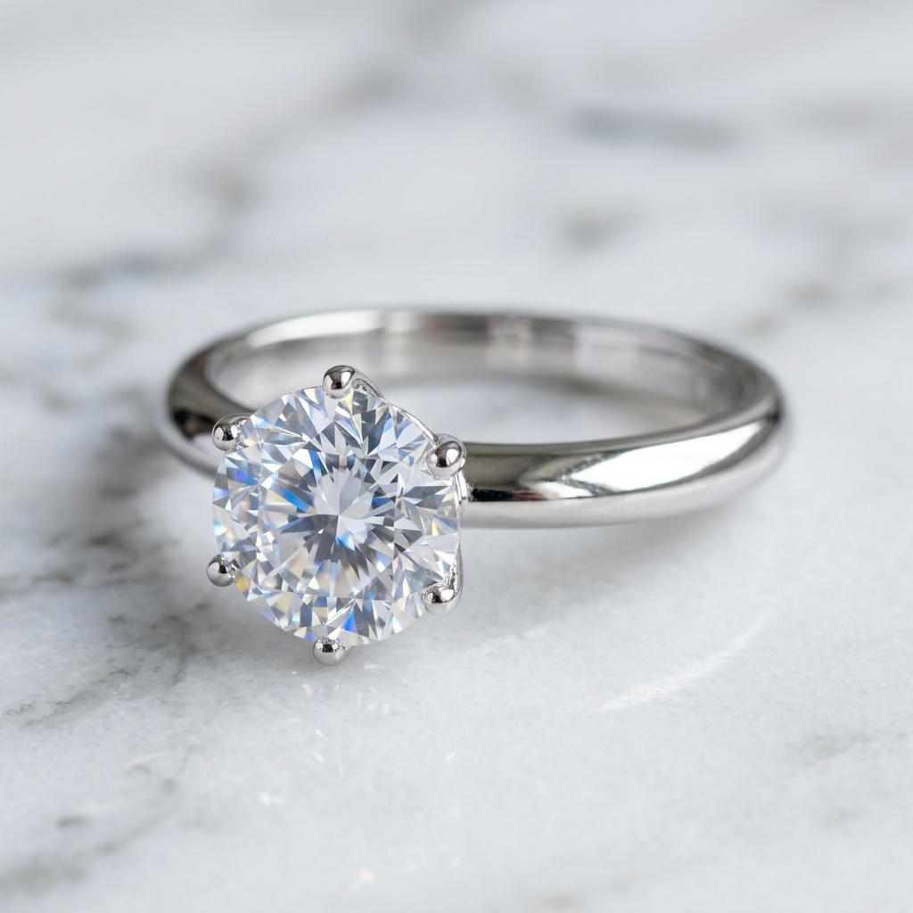 Lumiere Solitaire CZ Ring